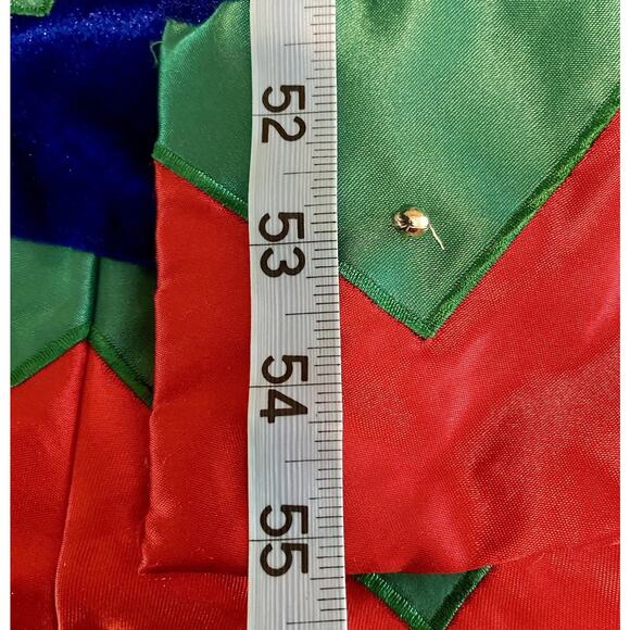 Santa’s Best Christmas Tree Skirt Large 55” Satin Lined Nutcracker Tab Closure - Picture 5 of 6